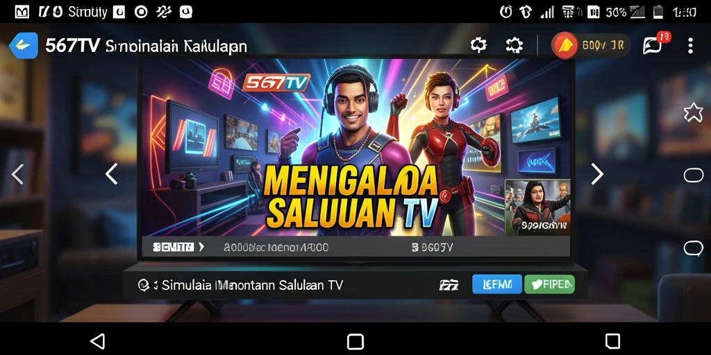 Tampilan gameplay 567TV saat mengelola saluran TV secara simulatif.