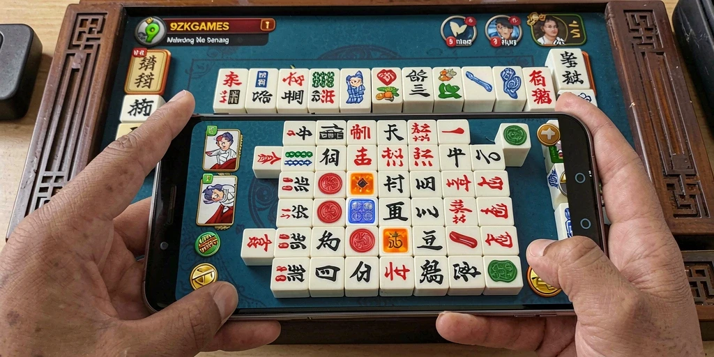 Menampilkan gameplay seru dari Mahjong di 9ZKGAMES.