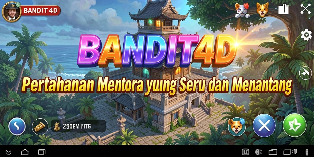 Tangkapan layar mencerminkan strategi pertahanan yang seru dalam BANDIT4D.