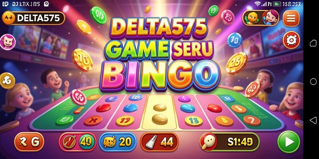Screenshot gameplay DELTA575 menampilkan keseruan permainan Bingo.