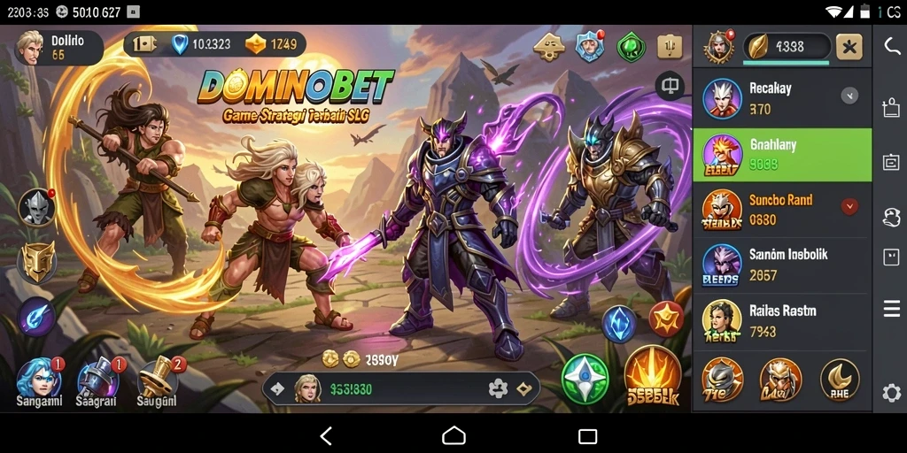 Tampilan gameplay menarik dan interaktif dari DOMINOBET.