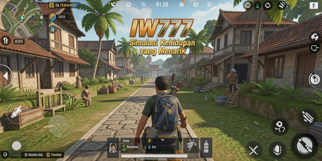 Tangkapan layar menunjukkan gameplay menarik IW777 dengan berbagai karakter.