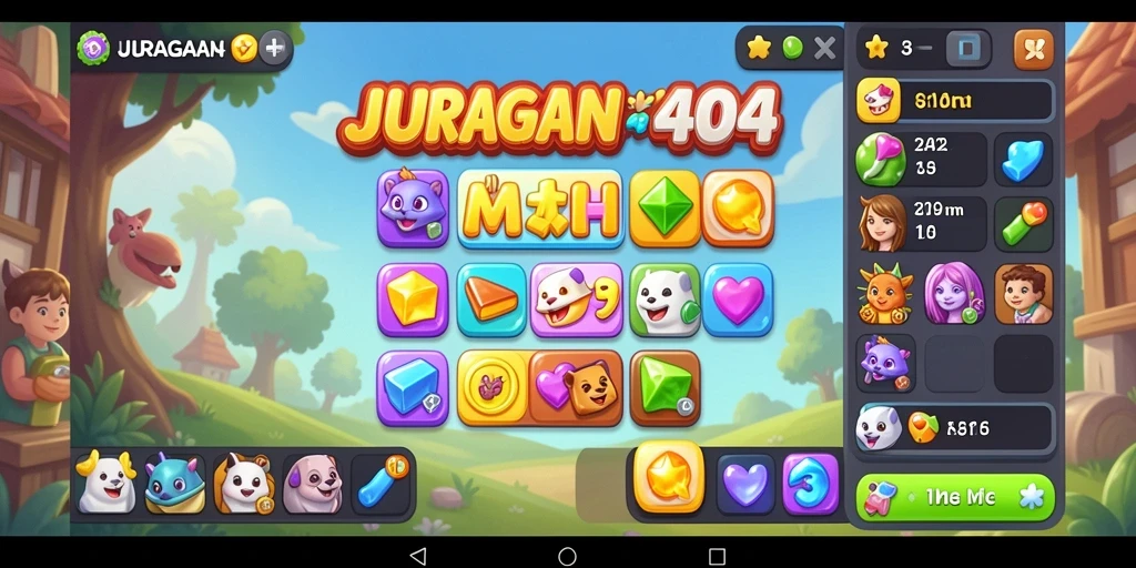 Gameplay Match-3 yang seru dan penuh warna.