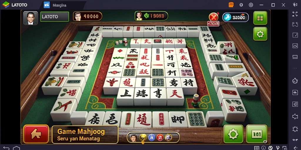Tangkapan layar LATOTO menampilkan gameplay Mahjong yang menantang dan menarik.