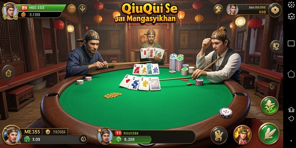 Tampilan menarik dari gameplay QiuQiu di ME355.