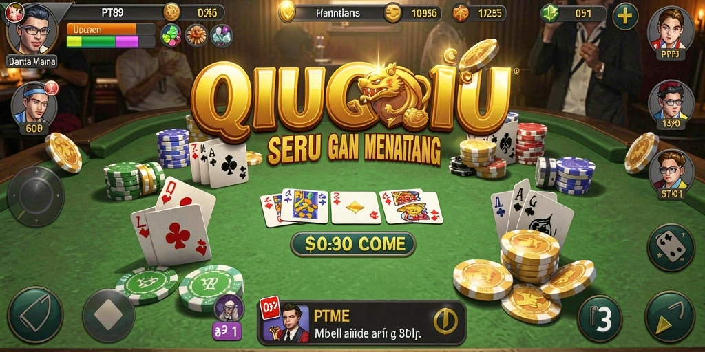 Tampilan menarik gameplay QiuQiu yang mendebarkan.