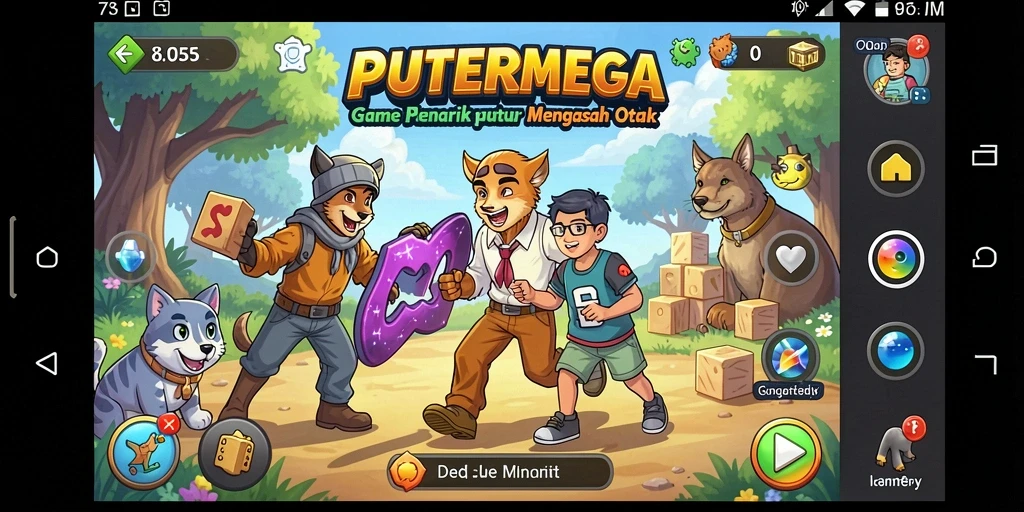 Tampilan gameplay seru dari PUTERMEGA dengan tantangan puzzle yang menarik.