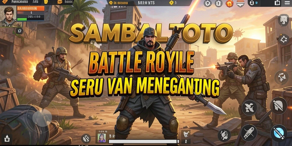 Tampilan mendebarkan dari gameplay Battle Royale di SAMBALTOTO.