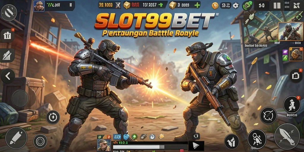 Tangkapan layar menunjukkan aksi seru dalam game Battle Royale.