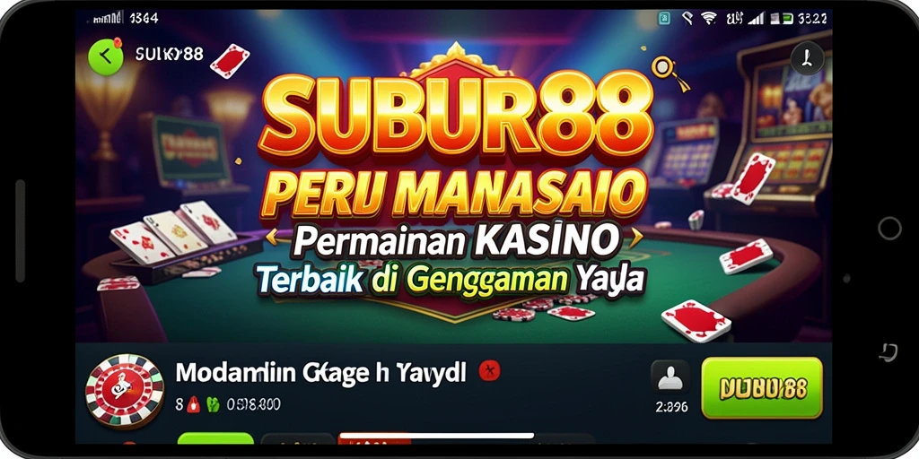 Tampilan menarik dari gameplay kasino SUBUR88 yang mendebarkan.