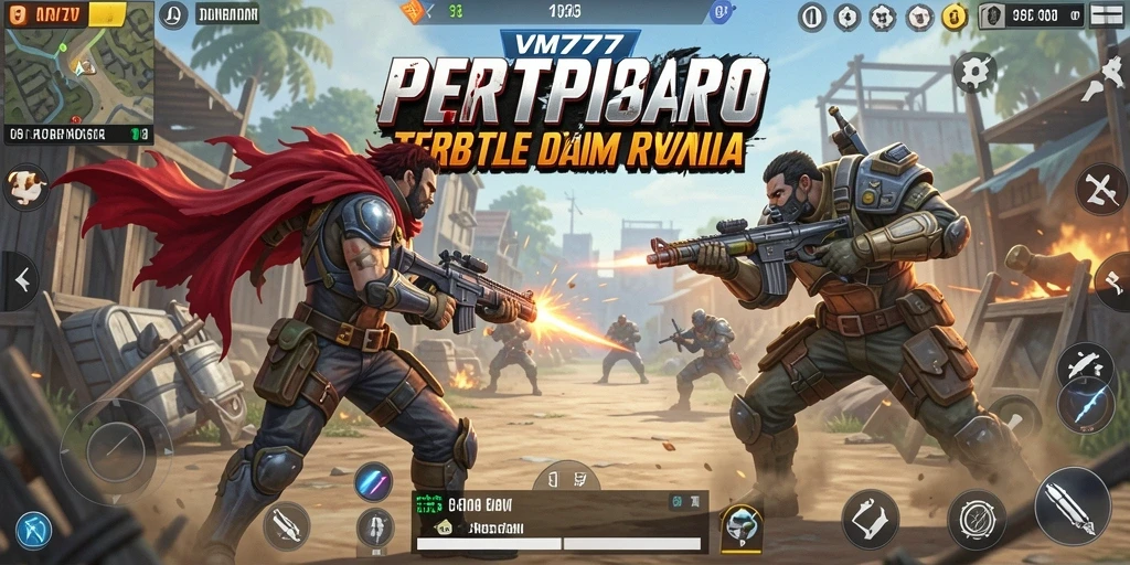 Gameplay menegangkan dari VM777 dalam pertempuran Battle Royale.